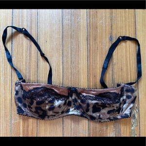 NWOT Dolce & Gabbana silk leopard bra US 34